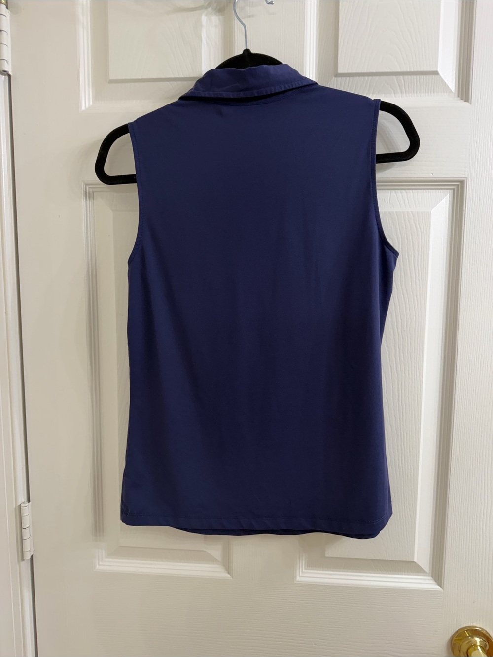 J McLaughlin Sleeveless Navy Polo Top - Size S - Picture 2 of 4